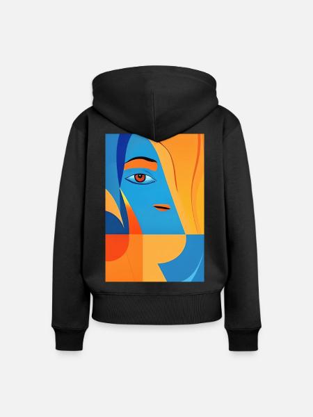 Abstrakte Kunst - Frauen Premium Bio Zip Hoodie - Schwarz
