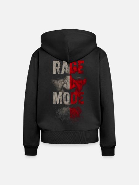 Rage Mode - Frauen Premium Bio Zip Hoodie - Schwarz