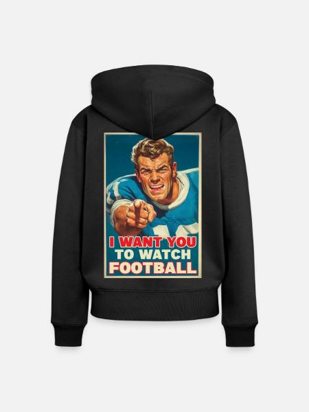 Americcna Football - Frauen Premium Bio Zip Hoodie - Schwarz