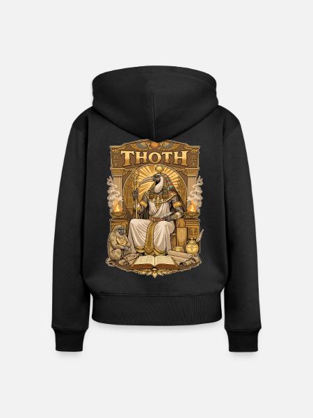 Thron von THOTH - Frauen Premium Bio Zip Hoodie - Schwarz