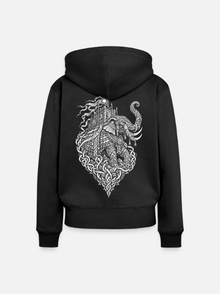 Der Centurio – Veteran der Legion - Frauen Premium Bio Zip Hoodie - Schwarz