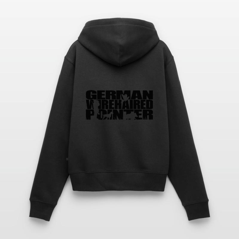 GERMAN WIREHAIRED POINTER Jagdhunde Jagd Wilsigns Frauen Premium Bio Zip Hoodie