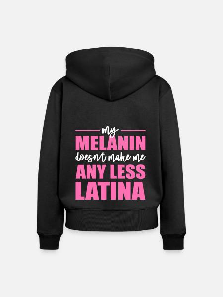 Afro Latina - Frauen Premium Bio Zip Hoodie - Schwarz