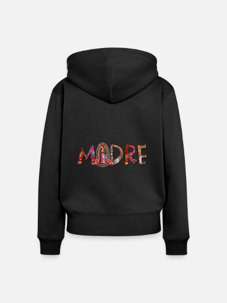 Madre Our Lady - Frauen Premium Bio Zip Hoodie - Schwarz