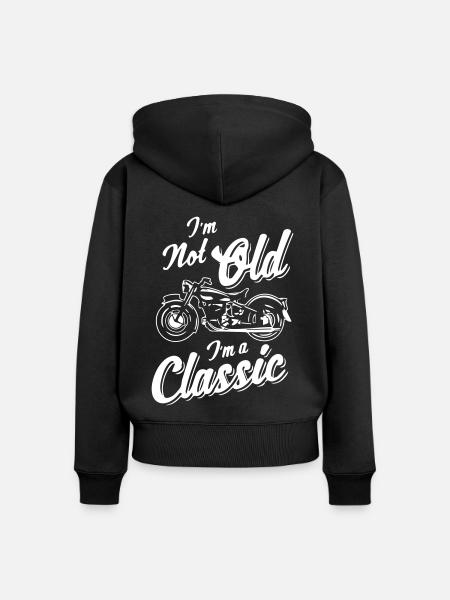 Motorcycle Classic - Frauen Premium Bio Zip Hoodie - Schwarz