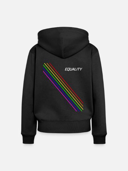 Equality Elegant LGBT+ - Frauen Premium Bio Zip Hoodie - Schwarz