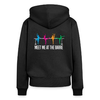 Baller Ballerina - Sweat à capuche zippé Premium bio Femme - noir - Dos - Julia (174cm)