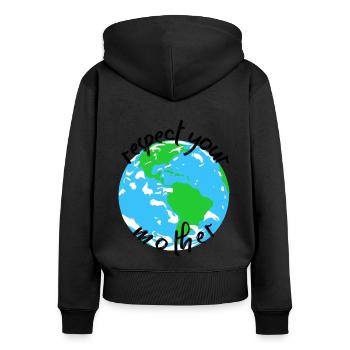 Nature Conservation Climate Conservationists Sea - Women's Premium Organic Zip Hoodie - black - Back - Julia (174cm)