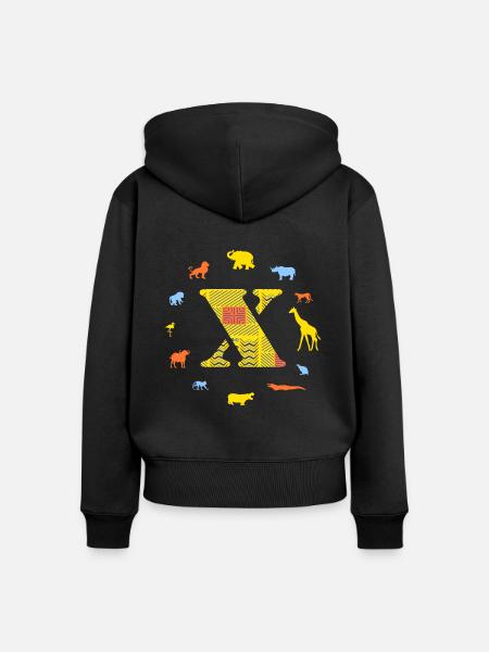 afrika x - Frauen Premium Bio Zip Hoodie - Schwarz