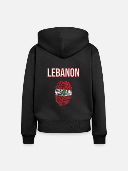 Libanon - Frauen Premium Bio Zip Hoodie - Schwarz