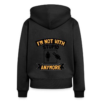 Scheidung Frisch geschieden Scheidungsparty - Frauen Premium Bio Zip Hoodie - Schwarz - Hinten - Julia (174cm)