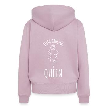 Irish Dancing Irish Step Dance & Celtic Ceili - Women's Premium Organic Zip Hoodie - dusky pink - Back - Julia (174cm)