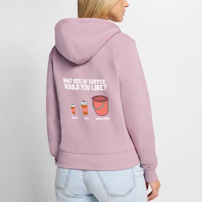 Codage du codeur médical VA Nurse et codage clinique Sweat à capuche zippé Premium bio Femme
