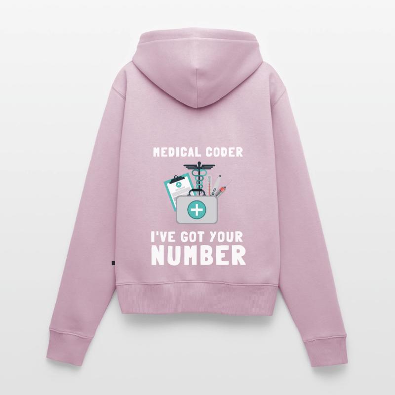 Codage du codeur médical VA Nurse et codage clinique Sweat à capuche zippé Premium bio Femme