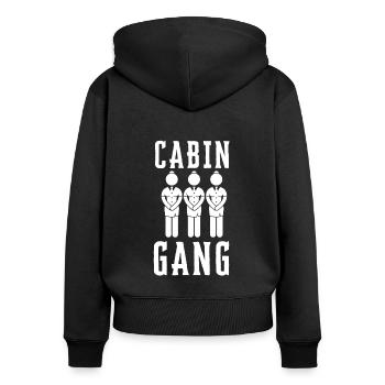 Flight Attendant Steward Stewardess Air Hostess - Frauen Premium Bio Zip Hoodie - Schwarz - Hinten - Julia (174cm)