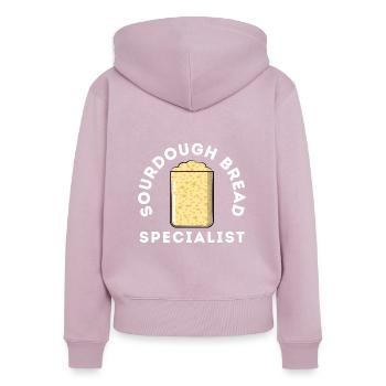 Sourdough Bread Baking Bakers Sourdough Starter - Frauen Premium Bio Zip Hoodie - Altrosa - Hinten - Julia (174cm)
