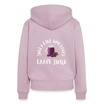 Organic Grape Juice Bottles - Frauen Premium Bio Zip Hoodie - Altrosa - Hinten - Julia (174cm)