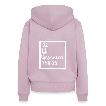 Uranium Fission Nuclear Engineering Theme - Frauen Premium Bio Zip Hoodie - Altrosa - Hinten - Julia (174cm)