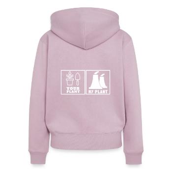 Uranium Fission Nuclear Engineering Theme - Frauen Premium Bio Zip Hoodie - Altrosa - Hinten - Julia (174cm)