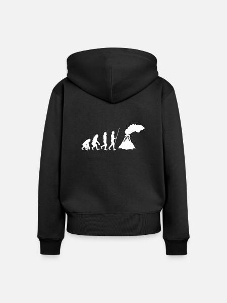 Volcanologists Geologist Magma Volcano - Frauen Premium Bio Zip Hoodie - Schwarz