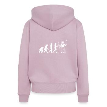 Greek Mythology Gods Ancient Greece - Frauen Premium Bio Zip Hoodie - Altrosa - Hinten - Julia (174cm)