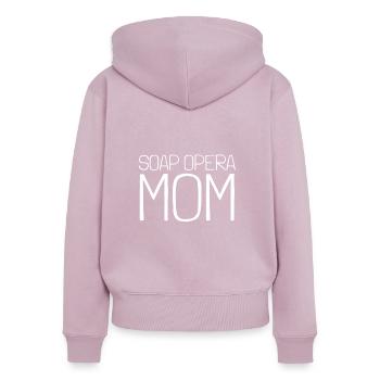 Telenovela Columbianas, émissions hispaniques et feuilletons - Sweat à capuche zippé Premium bio Femme - rose poudré - Dos - Julia (174cm)