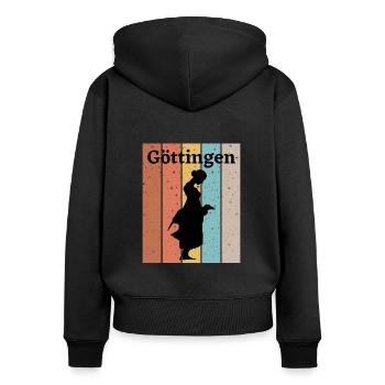 Göttinger Basketball Uni Göttingen Souvenir - Women's Premium Organic Zip Hoodie - black - Back - Julia (174cm)