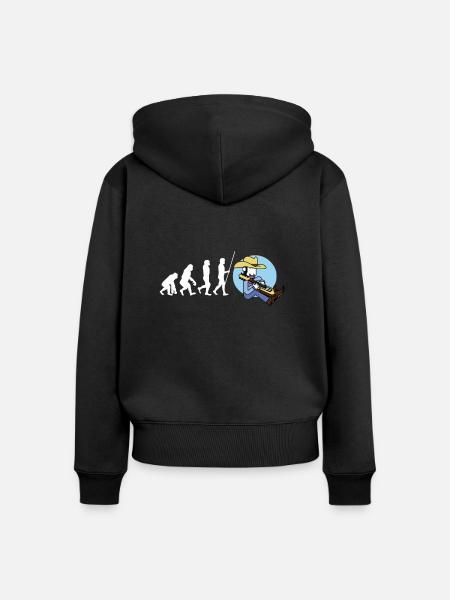 Pedal Steel Guitar - Frauen Premium Bio Zip Hoodie - Schwarz