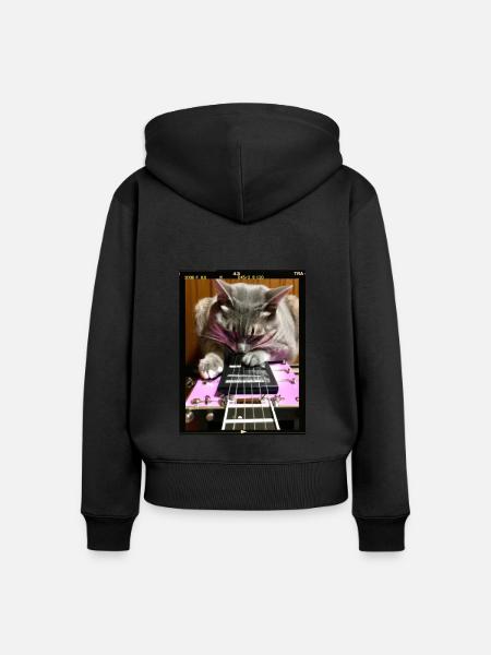 Pedal Steel Guitar - Frauen Premium Bio Zip Hoodie - Schwarz
