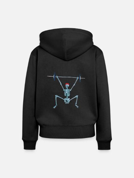 Weight Lifting Power Snatch - Frauen Premium Bio Zip Hoodie - Schwarz