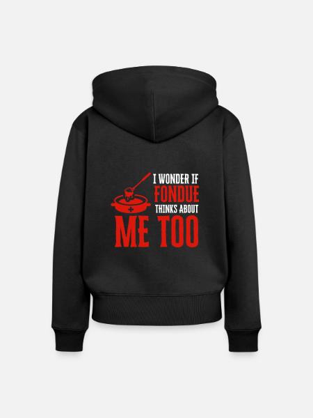 Swiss Cheese Fondue - Frauen Premium Bio Zip Hoodie - Schwarz