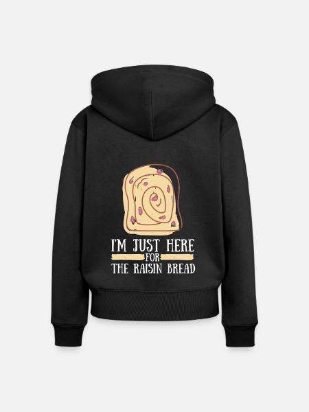 Baking Raisin Bread - Frauen Premium Bio Zip Hoodie - Schwarz