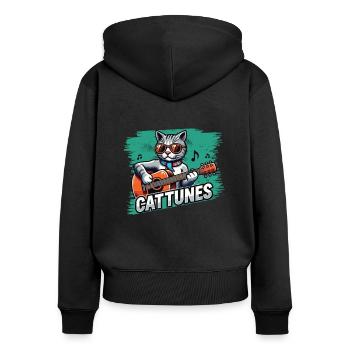 Apportez une comédie musicale - Sweat à capuche zippé Premium bio Femme - noir - Dos - Julia (174cm)