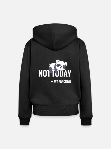 Nur Verlierer Brauchen Eine Bauchspeicheldrüse - Frauen Premium Bio Zip Hoodie - Schwarz