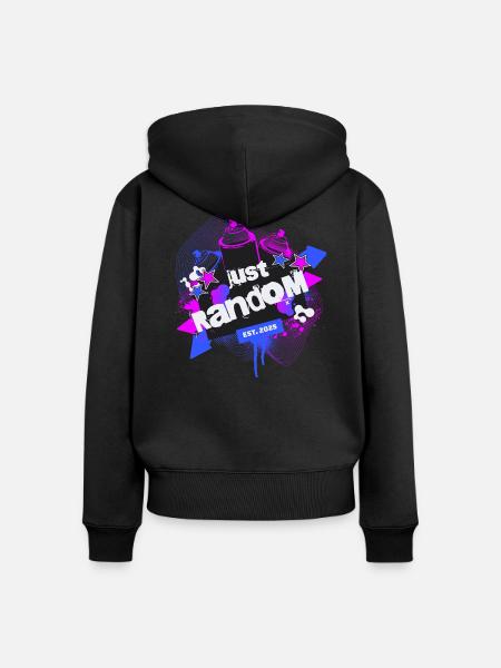 Just Random Sprayer Art - Frauen Premium Bio Zip Hoodie - Schwarz