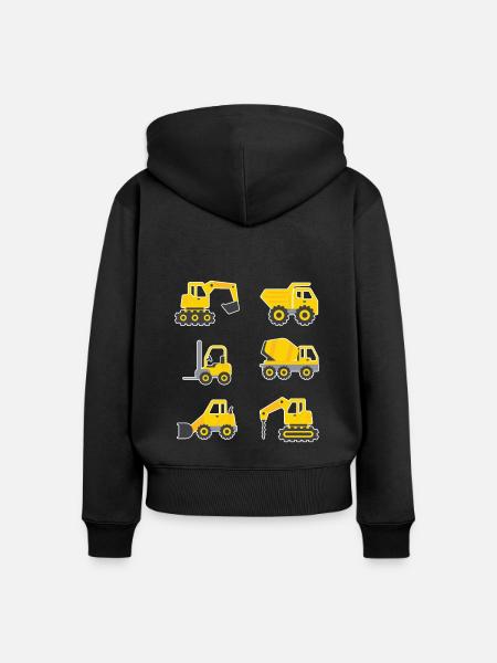 Baggerfahrer - Frauen Premium Bio Zip Hoodie - Schwarz