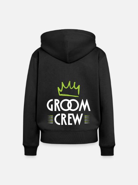 Groom Crew - Frauen Premium Bio Zip Hoodie - Schwarz