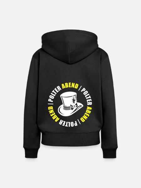Polterabend Junggesellenabschied - Frauen Premium Bio Zip Hoodie - Schwarz