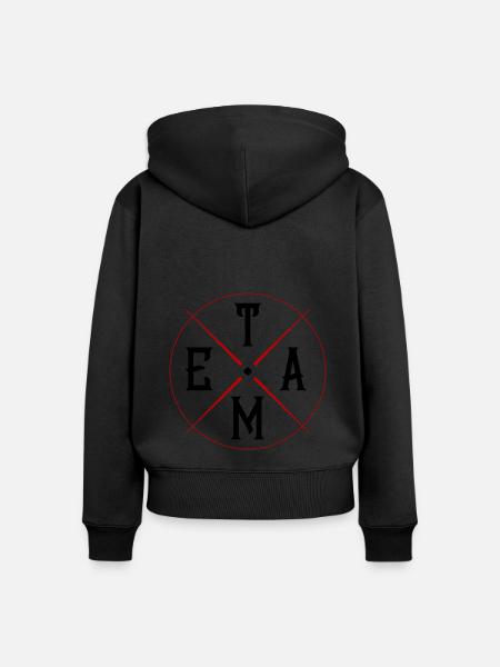 Team Kreis - Frauen Premium Bio Zip Hoodie - Schwarz