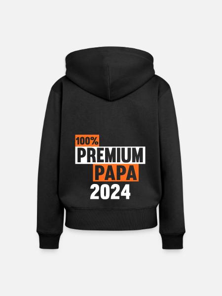 Werdender Papa 2031 - Frauen Premium Bio Zip Hoodie - Schwarz