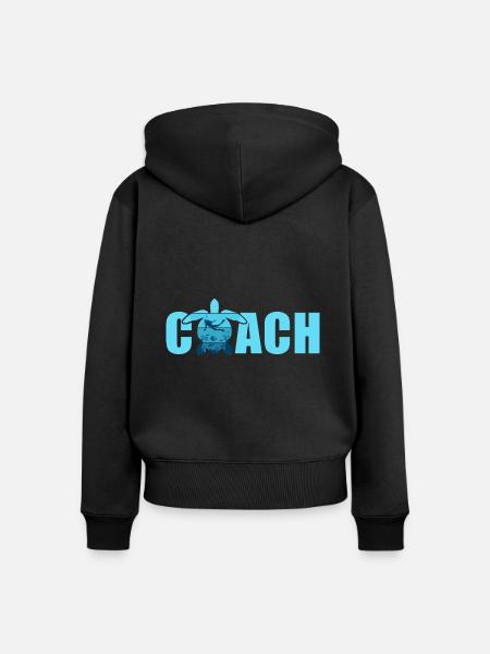 Tauchen Tauchen Trainer - Frauen Premium Bio Zip Hoodie - Schwarz