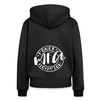 Medical Assistant Power MFA - Women's Premium Organic Zip Hoodie - black - Back - Julia (174cm)