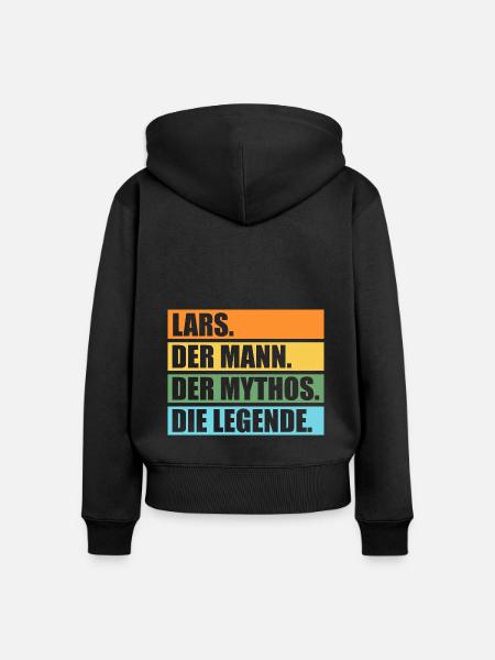 Lars - Frauen Premium Bio Zip Hoodie - Schwarz