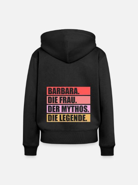 Barbara - Frauen Premium Bio Zip Hoodie - Schwarz