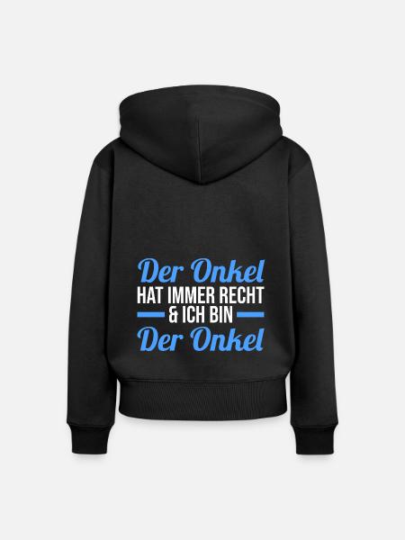 Patenonkel Pate Onkel - Frauen Premium Bio Zip Hoodie - Schwarz