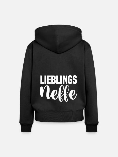 Neffe - Frauen Premium Bio Zip Hoodie - Schwarz