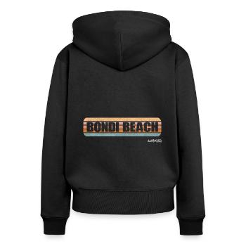 Bondi Beach Australia - Women's Premium Organic Zip Hoodie - black - Back - Julia (174cm)