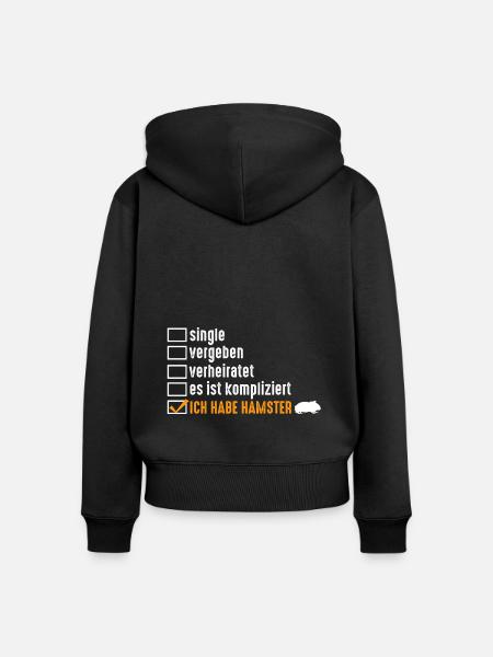 Nagetier Hamsterbesitzer Hamster - Frauen Premium Bio Zip Hoodie - Schwarz