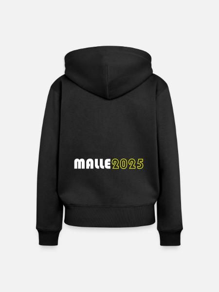 Malle 2025 - Frauen Premium Bio Zip Hoodie - Schwarz