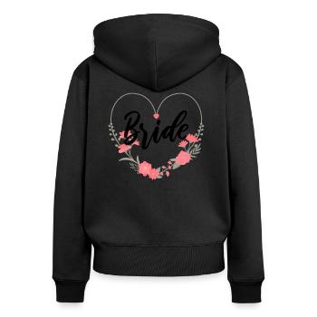 Bride Bride à être Bachelor Party JGA Party - Sweat à capuche zippé Premium bio Femme - noir - Dos - Julia (174cm)